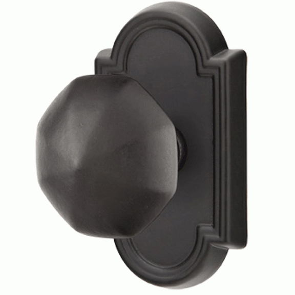 ##Antique Hardware## Solid Brass Lost Wax Octagon Door Knob Set With Beveled Arched Rosette (Several Finish Options)