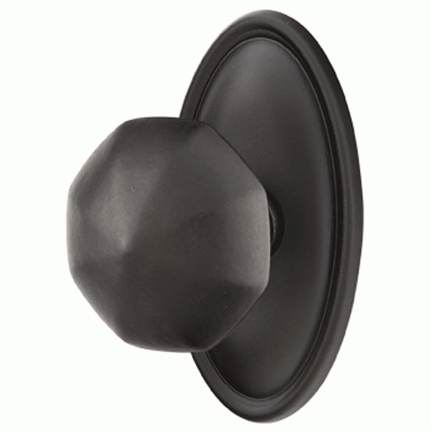 ##Antique Hardware## Solid Brass Lost Wax Octagon Door Knob Set With Oval Rosette (Several Finish Options)