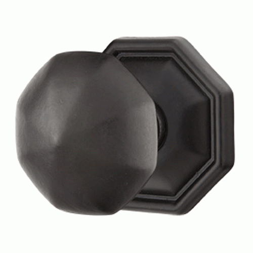 ##Antique Hardware## Solid Brass Lost Wax Octagon Door Knob Set With Octagon Rosette (Several Finish Options)