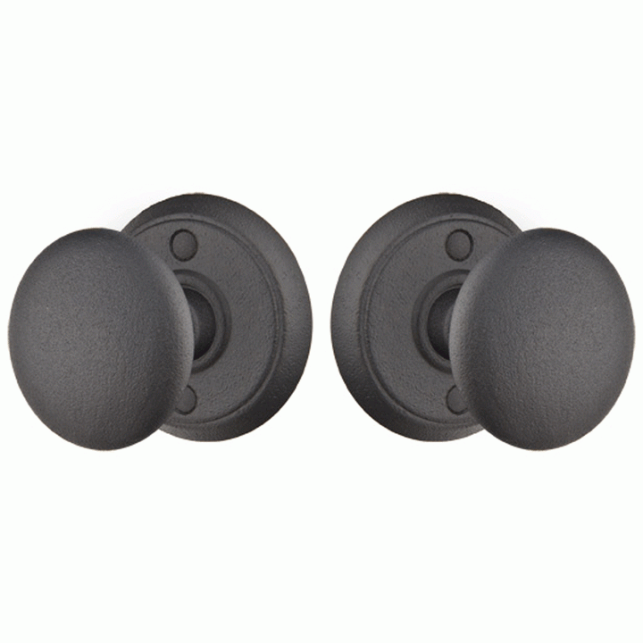 ##Antique Hardware## Solid Brass Jamestown Door Knob Set With Disk Rosette (Several Finish Options)