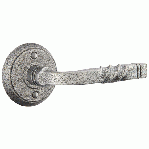 ##Antique Hardware## Emtek Wrought Steel San Carlos Lever With Disk Rosette