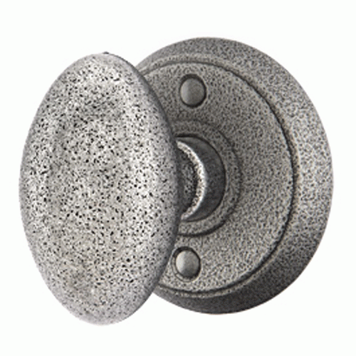 ##Antique Hardware## Solid Brass Savannah Door Knob Set With Disk Rosette (Several Finish Options)