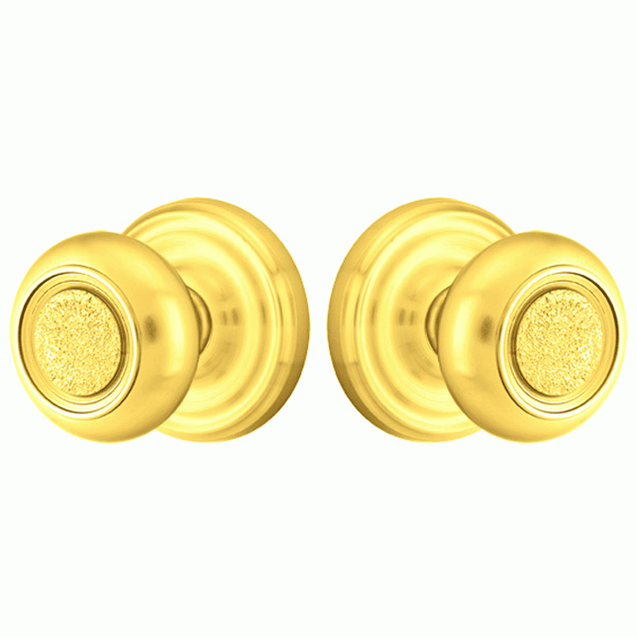 ##Antique Hardware## Solid Brass Belmont Door Knob Set With Regular Rosette (Several Finish Options)