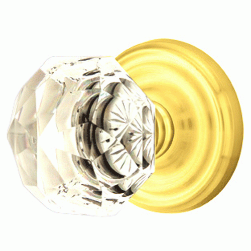 ##Antique Hardware## Diamond Crystal Door Knob Set With Regular Rosette (Several Finish Options)