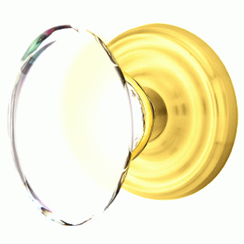 ##Antique Hardware## Emtek Crystal Hampton Door Knob Set With Regular Rosette (Several Finish Options)