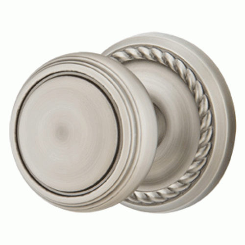##Antique Hardware## Solid Brass Norwich Door Knob Set With Rope Rosette (Several Finish Options)