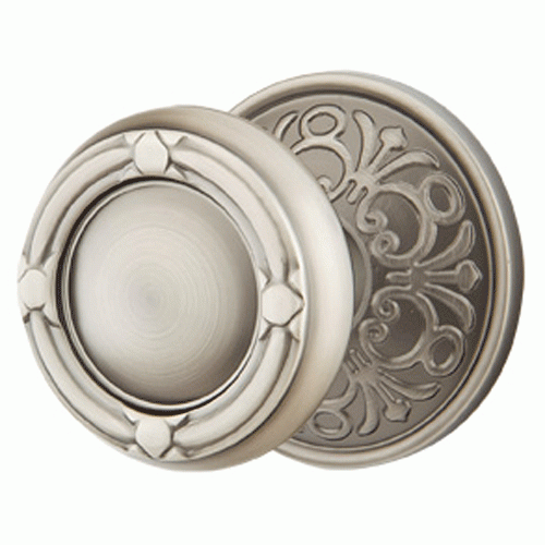 ##Antique Hardware## Solid Brass Ribbon & Reed Door Knob Set With Lancaster Rosette (Several Finish Options)