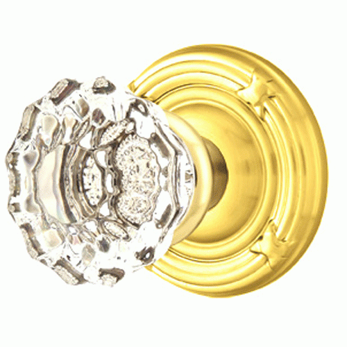 ##Antique Hardware## Emtek Crystal Astoria Door Knob Set With Ribbon & Reed Rosette (Several Finish Options)