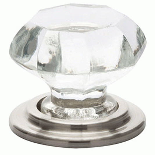 ##Antique Hardware## Emtek Old Town Crystal Clear Glass Cabinet and Furniture Knob