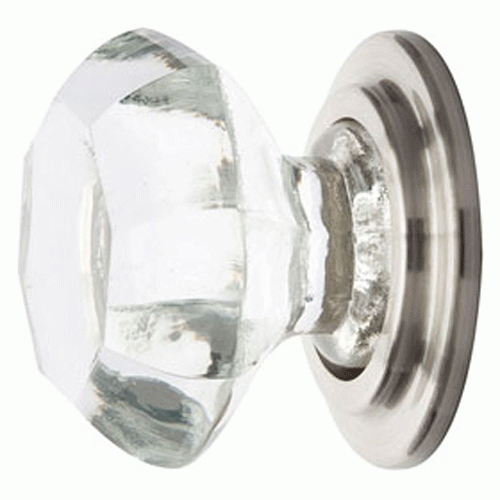 ##Antique Hardware## Emtek Old Town Crystal Clear Glass Cabinet and Furniture Knob