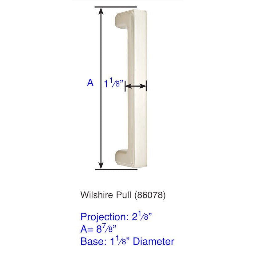 Antique Hardware 8 7/8 Inch Solid Brass Wilshire Pull Cabinet Knobs & Handles