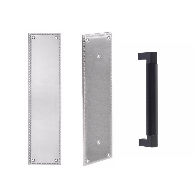 Antique Hardware 12 Inch Solid Brass Knoxville Hercules Smooth Push & Pull Door Set FLUSH-PULL-POCKET DOOR