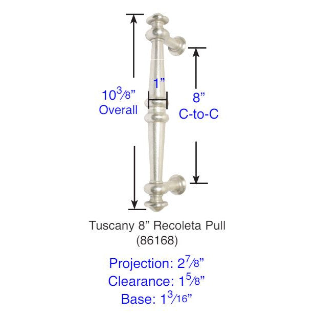 ##Antique Hardware## 10 3/8 Inch Tuscany Bronze Recoleta Pull