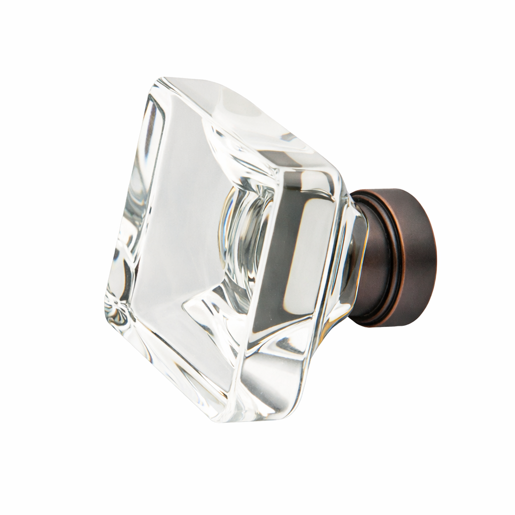 1 3/8 Inch Clear Crystal Glass Lido Cabinet & Furniture Knob