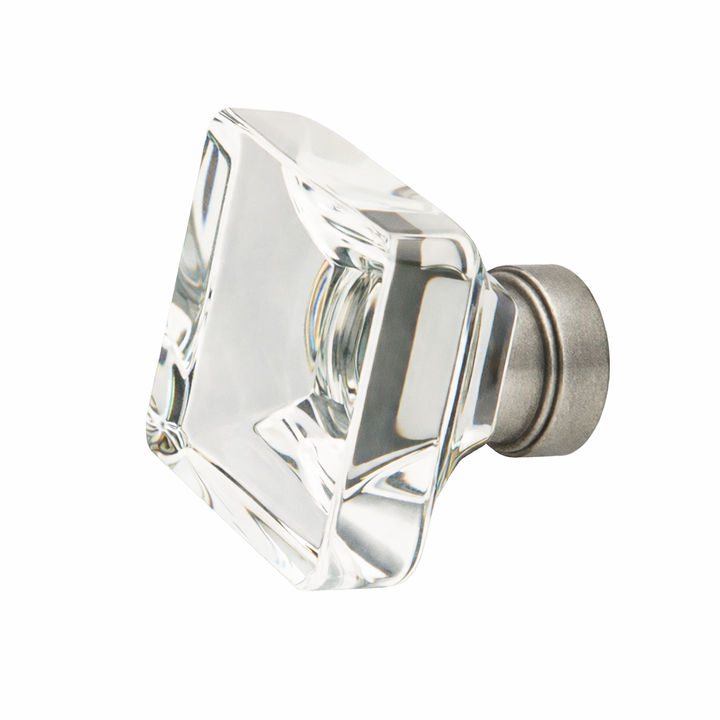 1 3/8 Inch Clear Crystal Glass Lido Cabinet & Furniture Knob
