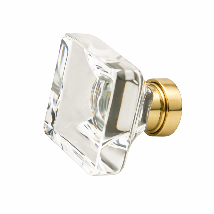 1 3/8 Inch Clear Crystal Glass Lido Cabinet & Furniture Knob