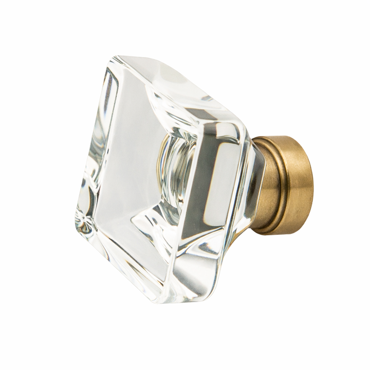 1 3/8 Inch Clear Crystal Glass Lido Cabinet & Furniture Knob