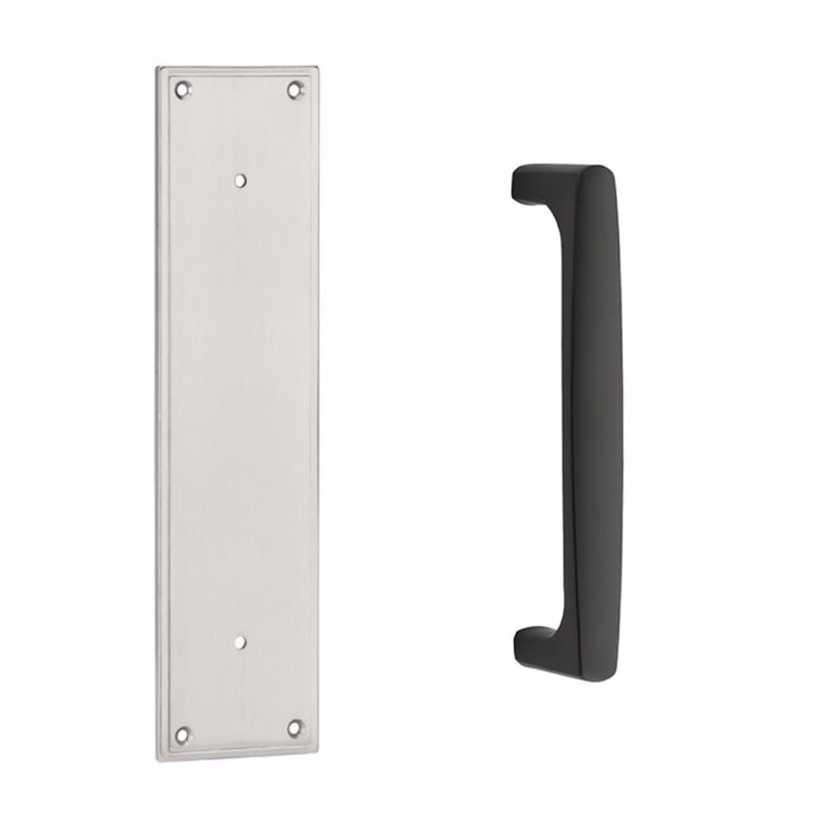 ##Antique Hardware## 12 Inch Solid Brass Modern Urban Pull Plate Set