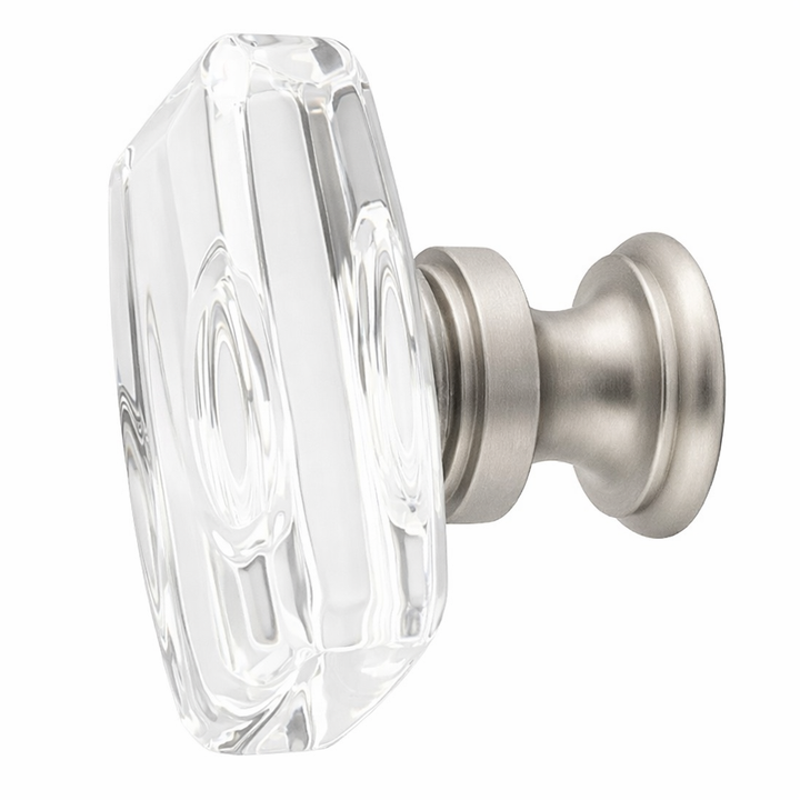 1 5/8 Inch Clear Crystal Glass Windsor Cabinet & Furniture Knob