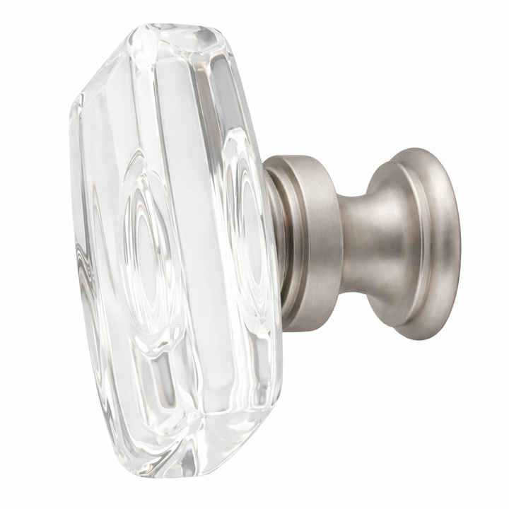 1 5/8 Inch Clear Crystal Glass Windsor Cabinet & Furniture Knob