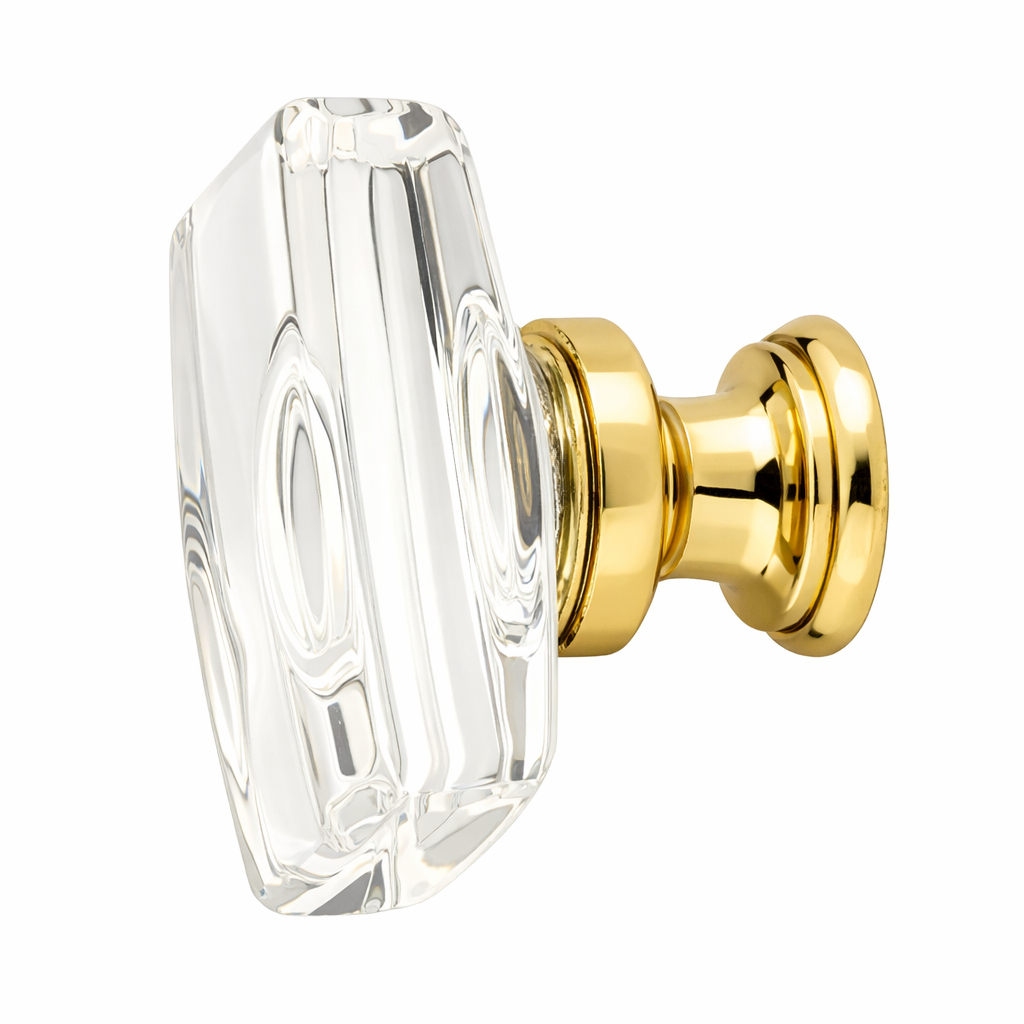 1 5/8 Inch Clear Crystal Glass Windsor Cabinet & Furniture Knob