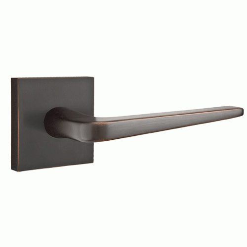 ##Antique Hardware## Emtek Solid Brass Athena Lever With Square Rosette (Several Finish Options)