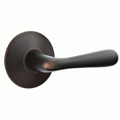 ##Antique Hardware## Emtek Solid Brass Basel Lever With Modern Rosette (Several Finish Options)