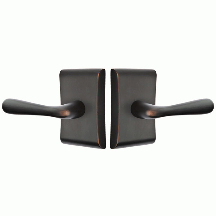 Antique Hardware Emtek Solid Brass Basel Lever With Neos Rosette EMTEK LEVER DOOR KNOB