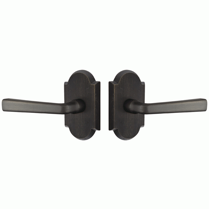 ##Antique Hardware## Solid Brass Sandcast Cimarron Lever With Arched Rosette