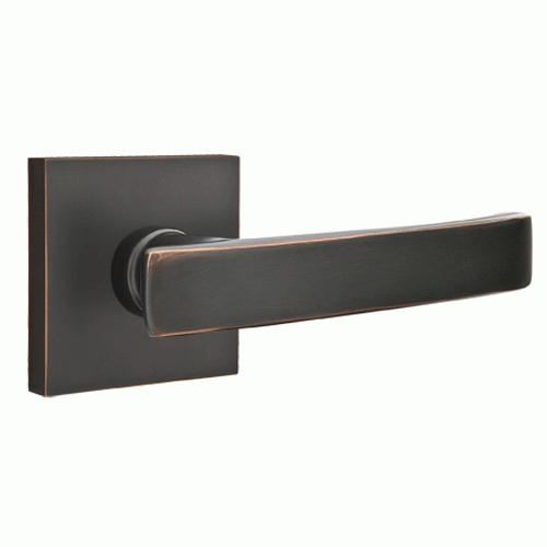 ##Antique Hardware## Emtek Solid Brass Geneva Lever With Square Rosette (Several Finish Options)