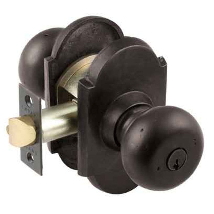 ##Antique Hardware## Solid Brass Key In Winchester Door Knob Set With #1 Arched Rosette (Several Finishes Available)