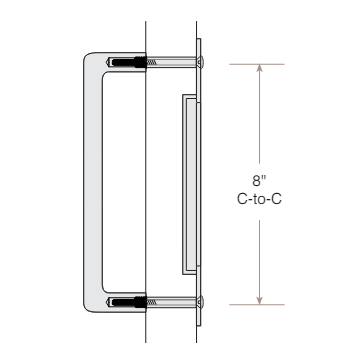 ##Antique Hardware## 10 Inch Solid Brass Modern Rectangular Urban Modern Door Pull Set
