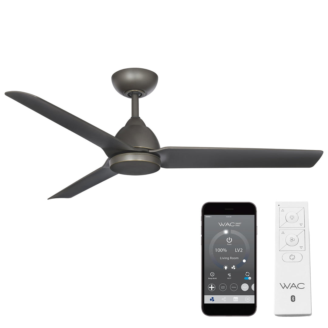 ##Antique Hardware## Mocha 3-Blade Smart Ceiling Fan