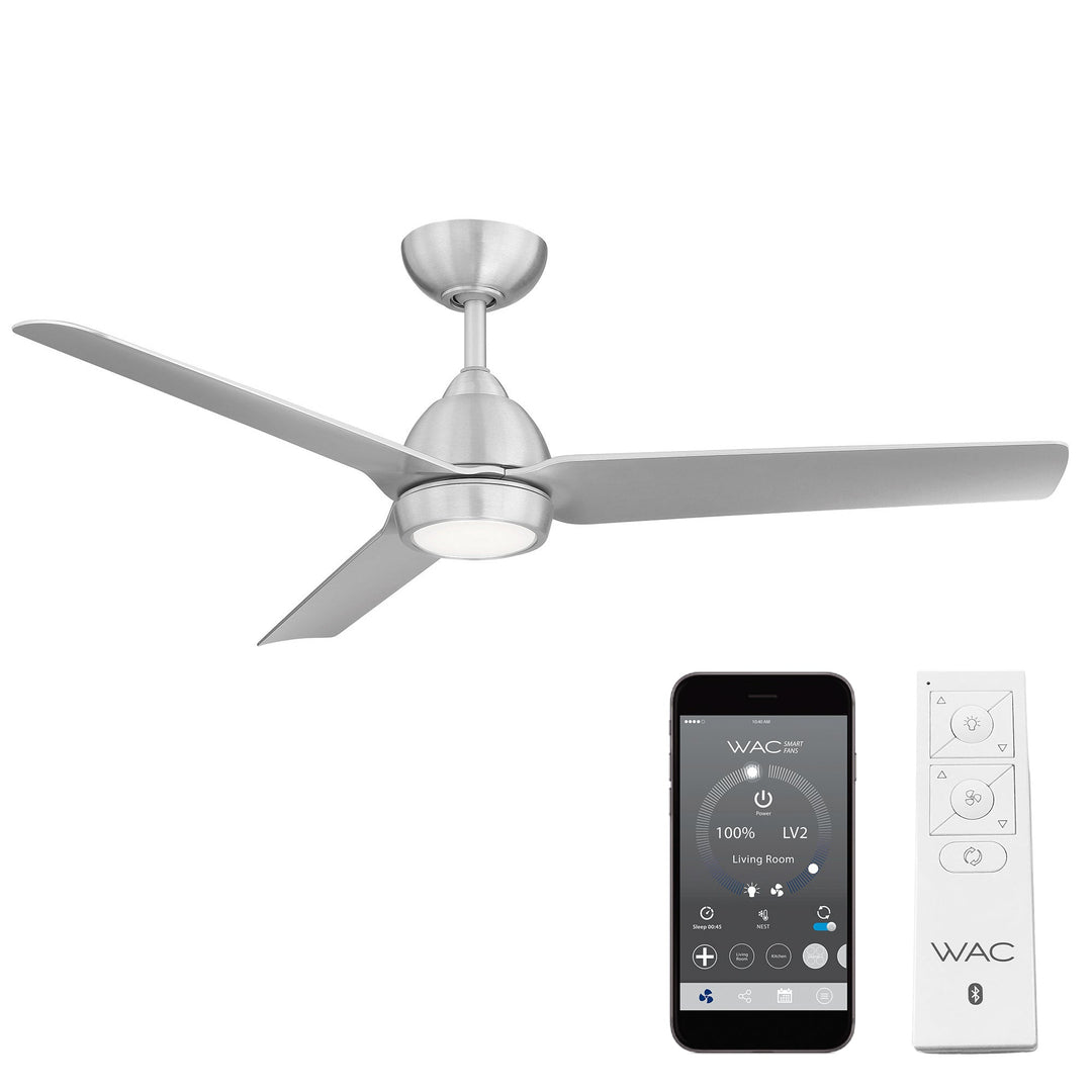 ##Antique Hardware## Mocha 3-Blade LED Smart Ceiling Fan