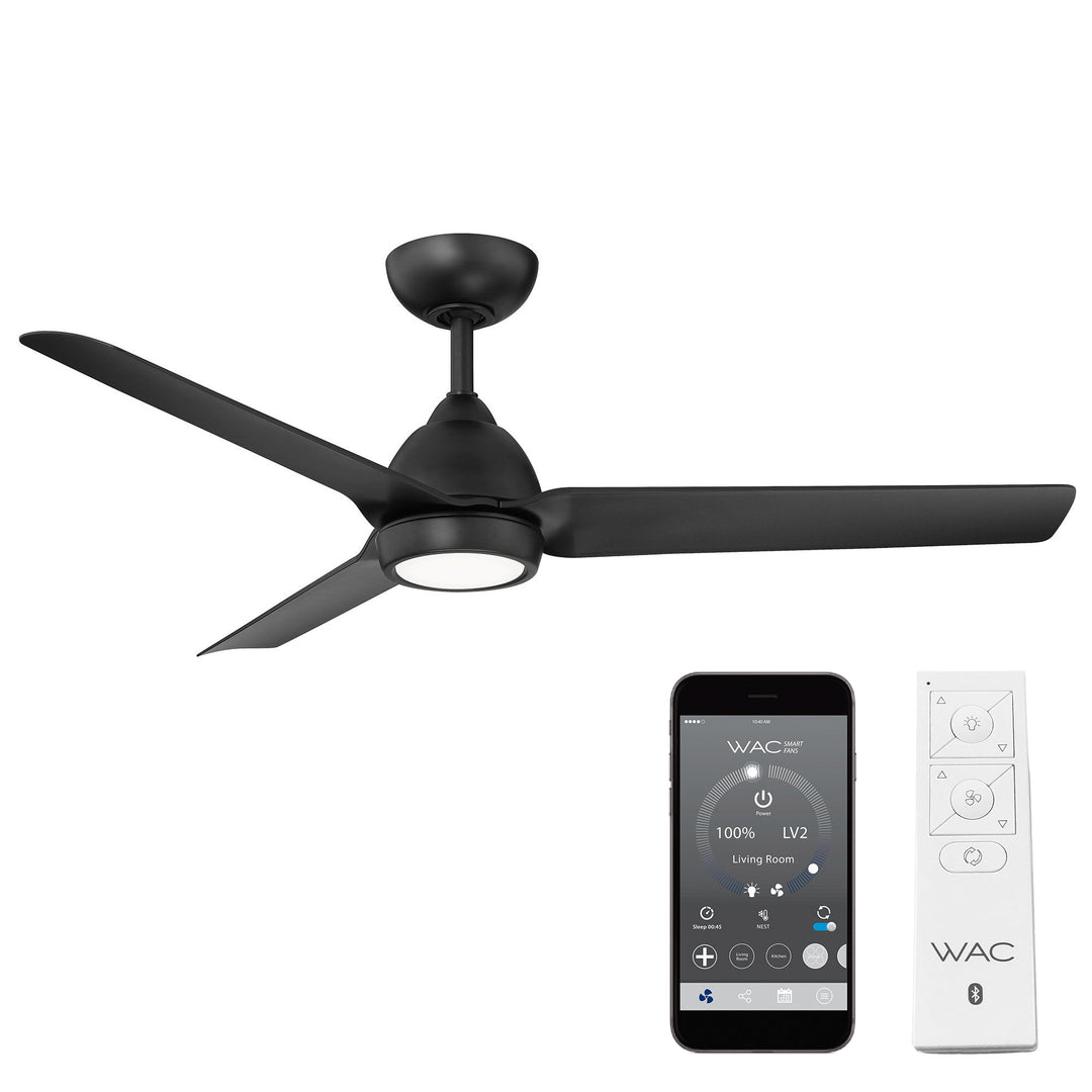 ##Antique Hardware## Mocha 3-Blade LED Smart Ceiling Fan
