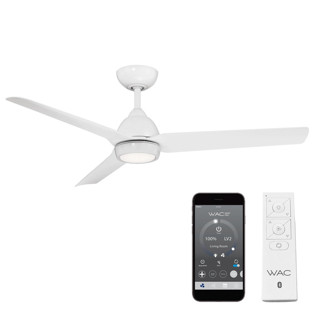 ##Antique Hardware## Mocha 3-Blade LED Smart Ceiling Fan
