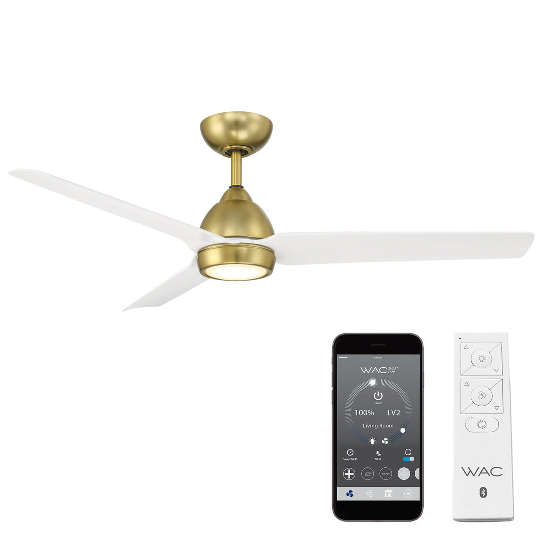 ##Antique Hardware## Mocha 3-Blade LED Smart Ceiling Fan