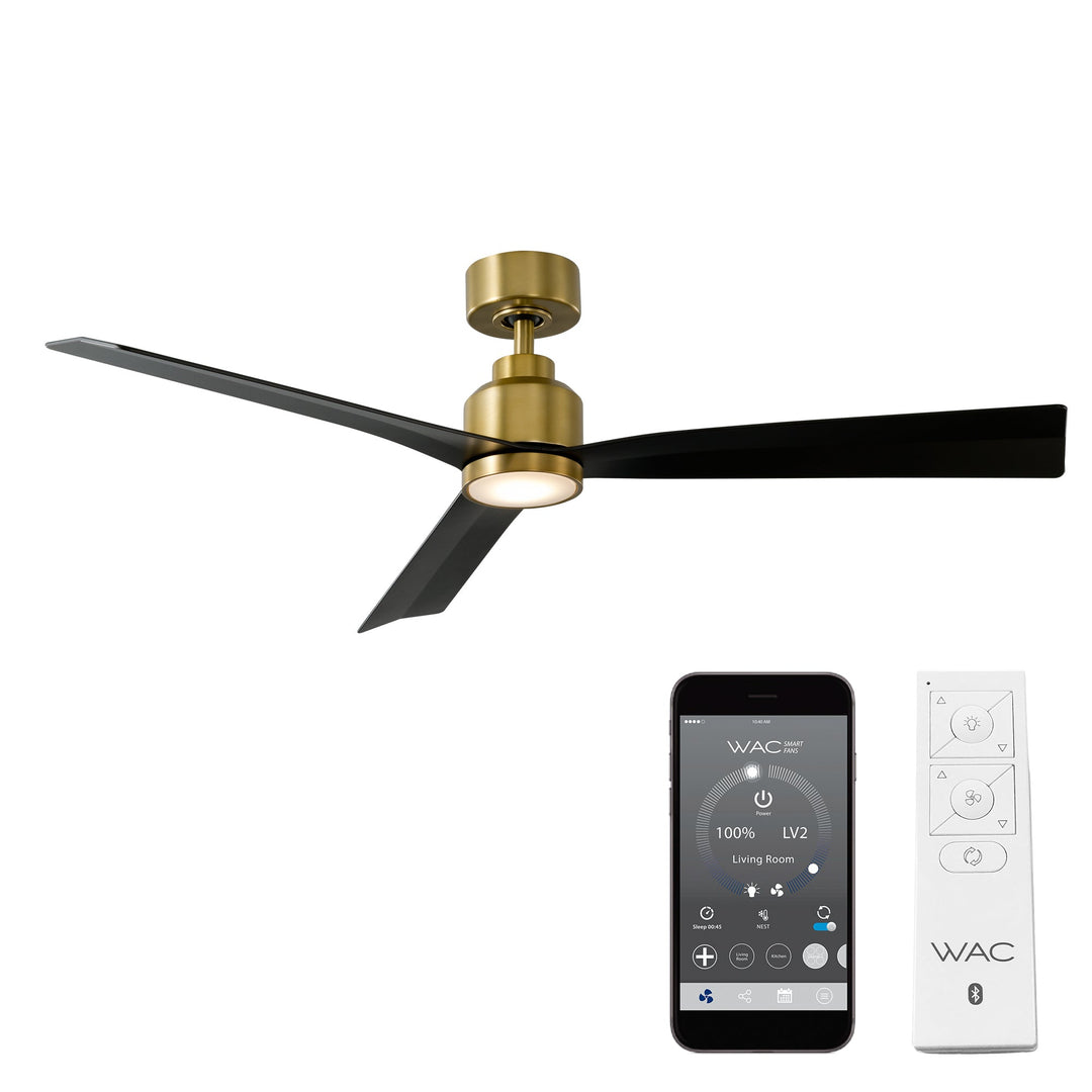 ##Antique Hardware## Clean 3-Blade LED Smart Ceiling Fan