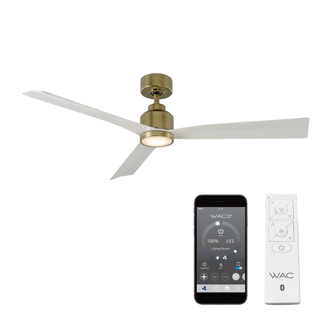 ##Antique Hardware## Clean 3-Blade LED Smart Ceiling Fan