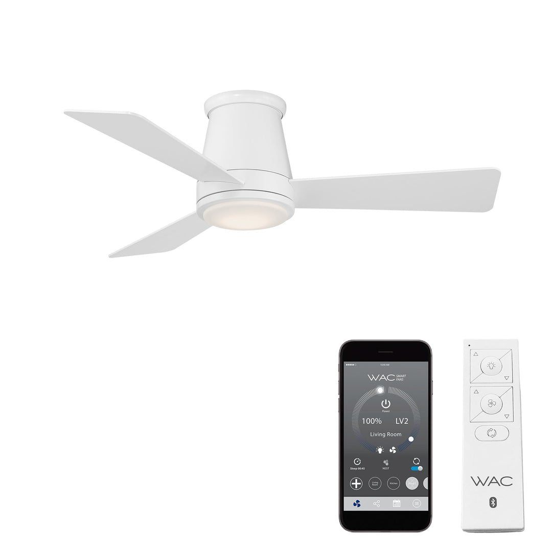 ##Antique Hardware## Hug 3-Blade Smart Flush Mount Ceiling Fan