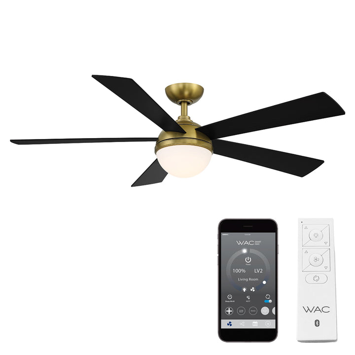 ##Antique Hardware## Eclipse 5-Blade LED Smart Ceiling Fan