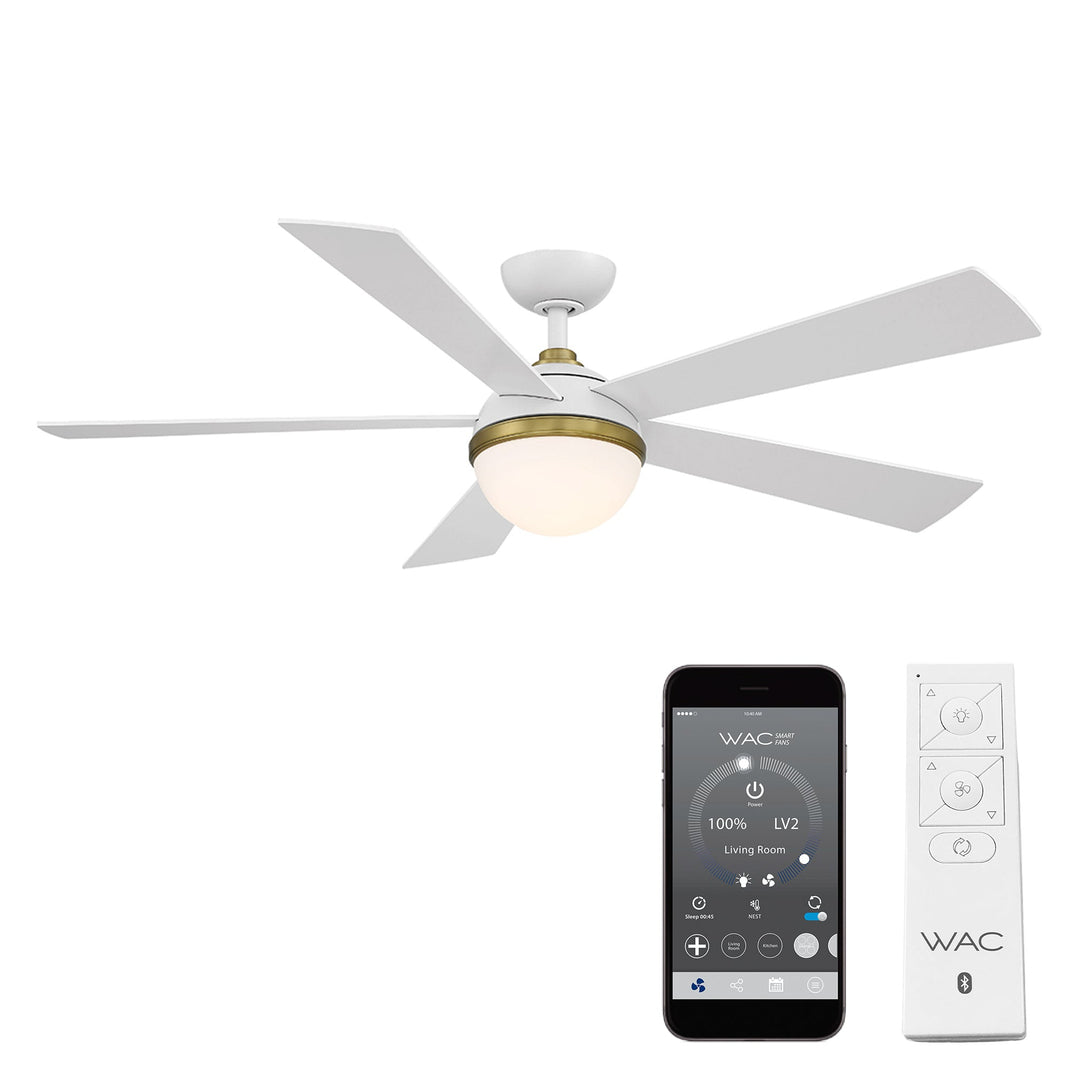 ##Antique Hardware## Eclipse 5-Blade LED Smart Ceiling Fan
