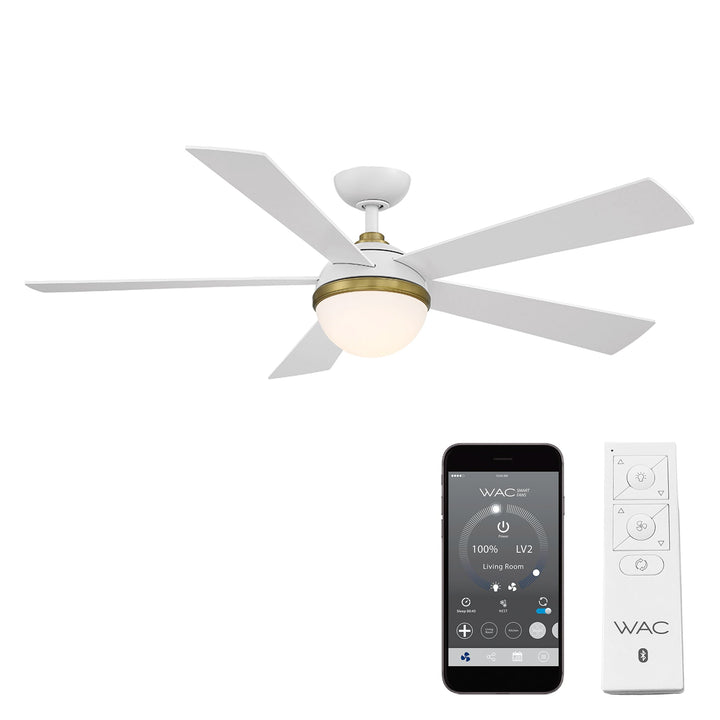 ##Antique Hardware## Eclipse 5-Blade LED Smart Ceiling Fan