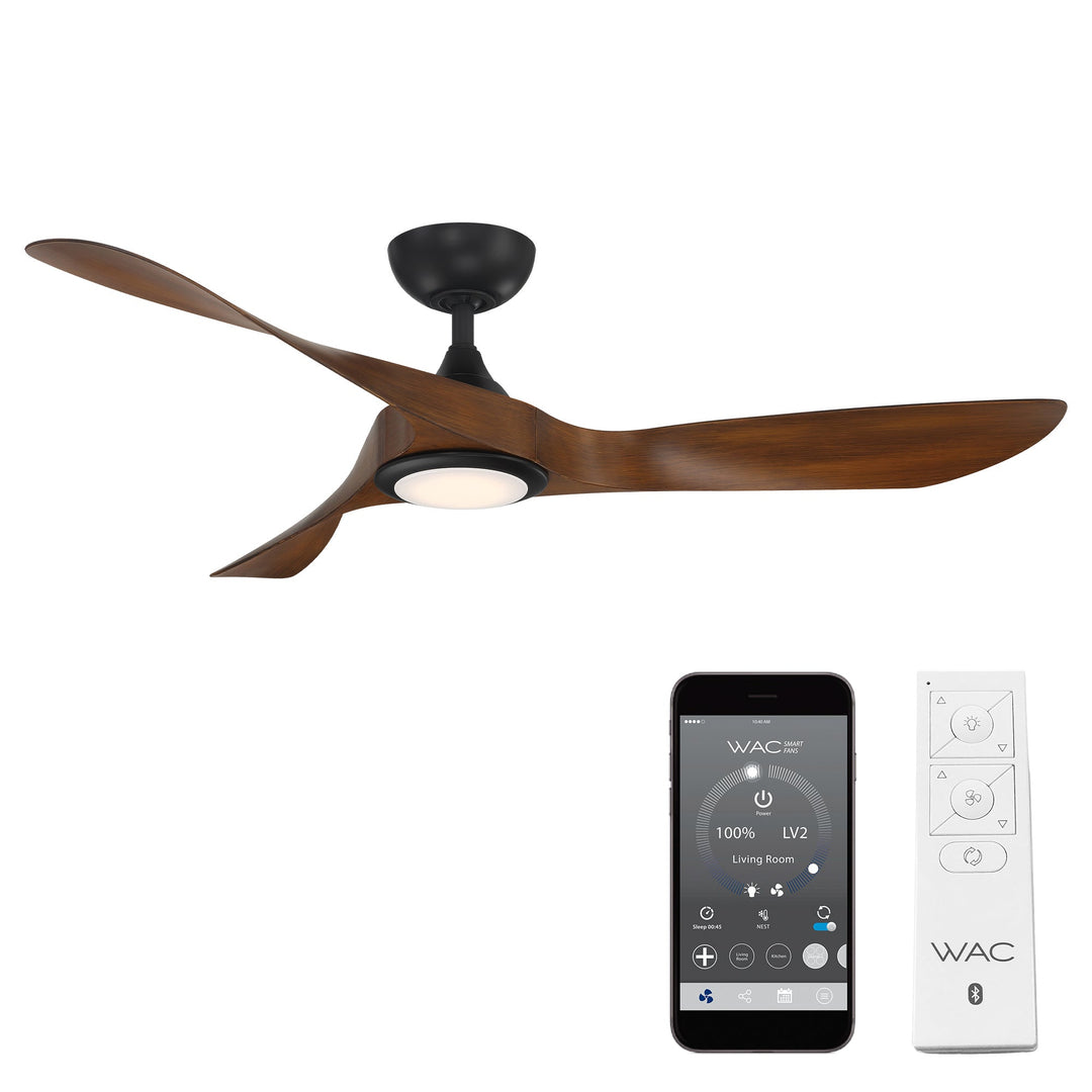##Antique Hardware## Swirl 3-Blade LED Smart Ceiling Fan