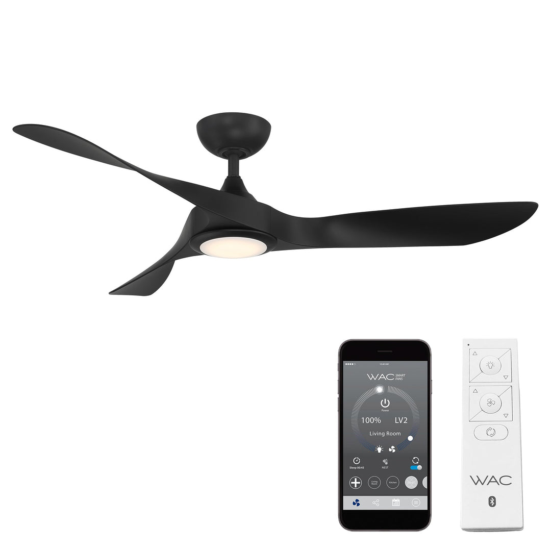 ##Antique Hardware## Swirl 3-Blade LED Smart Ceiling Fan