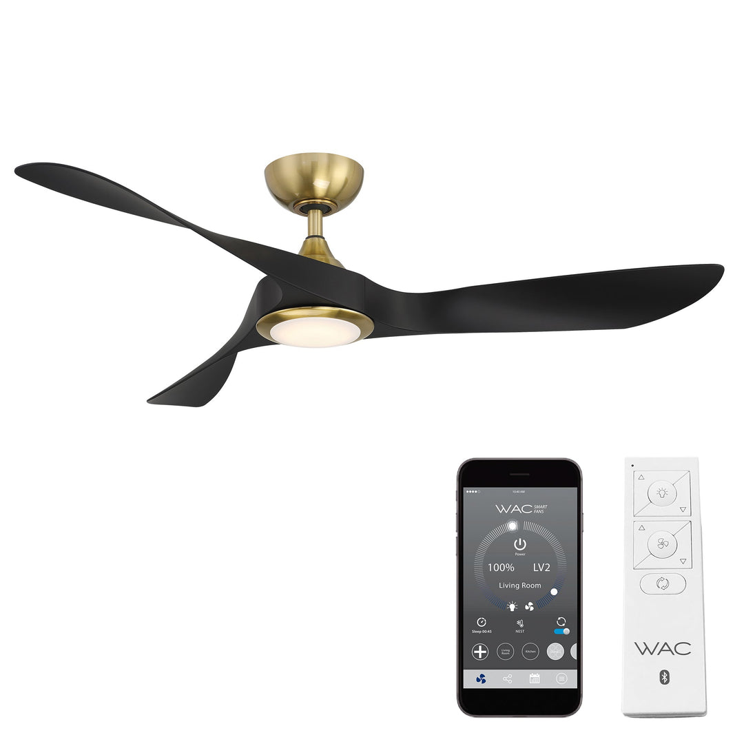 ##Antique Hardware## Swirl 3-Blade LED Smart Ceiling Fan