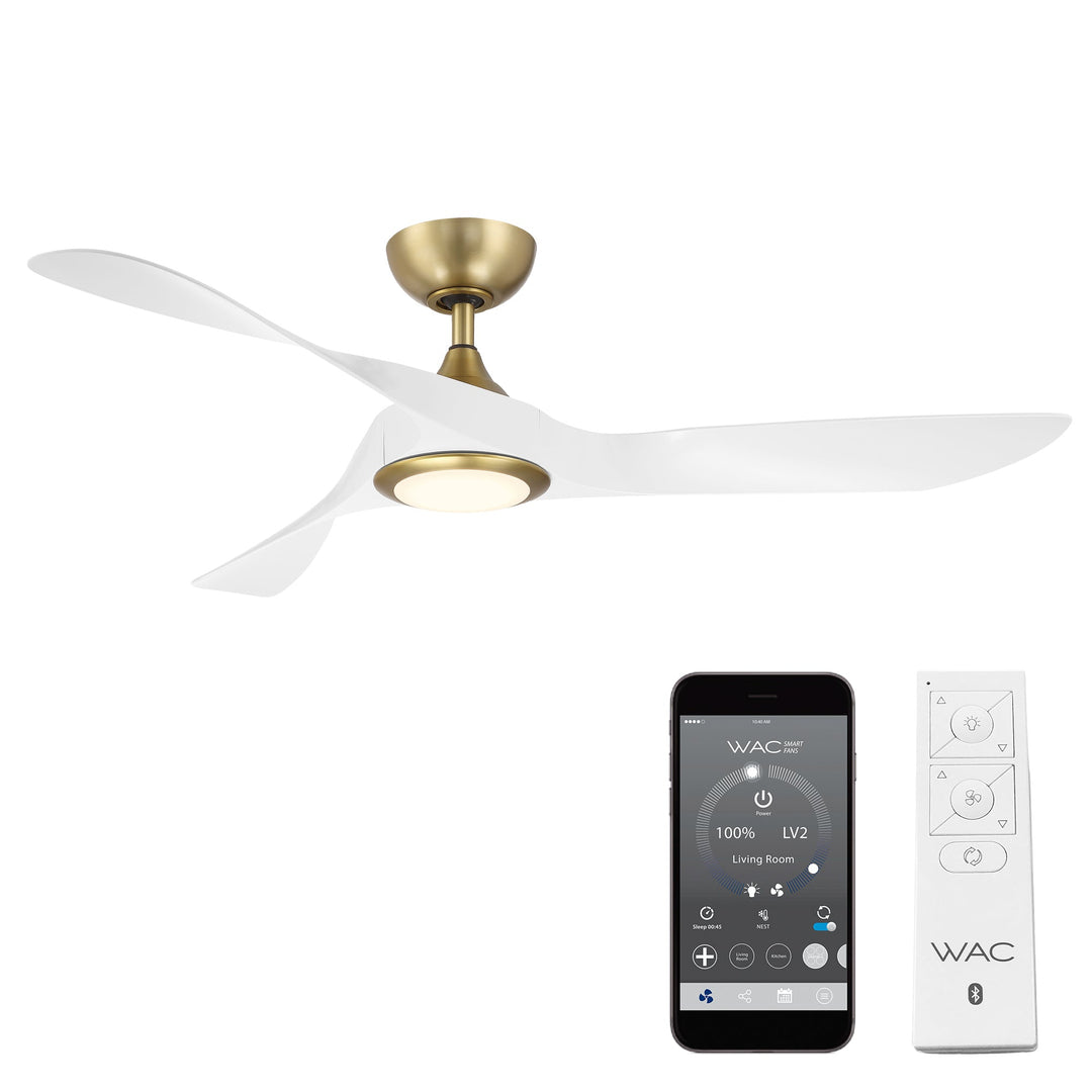 ##Antique Hardware## Swirl 3-Blade LED Smart Ceiling Fan