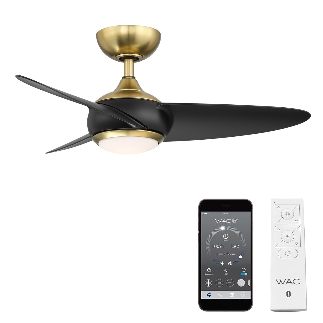 ##Antique Hardware## Loft 3-Blade LED Smart Ceiling Fan