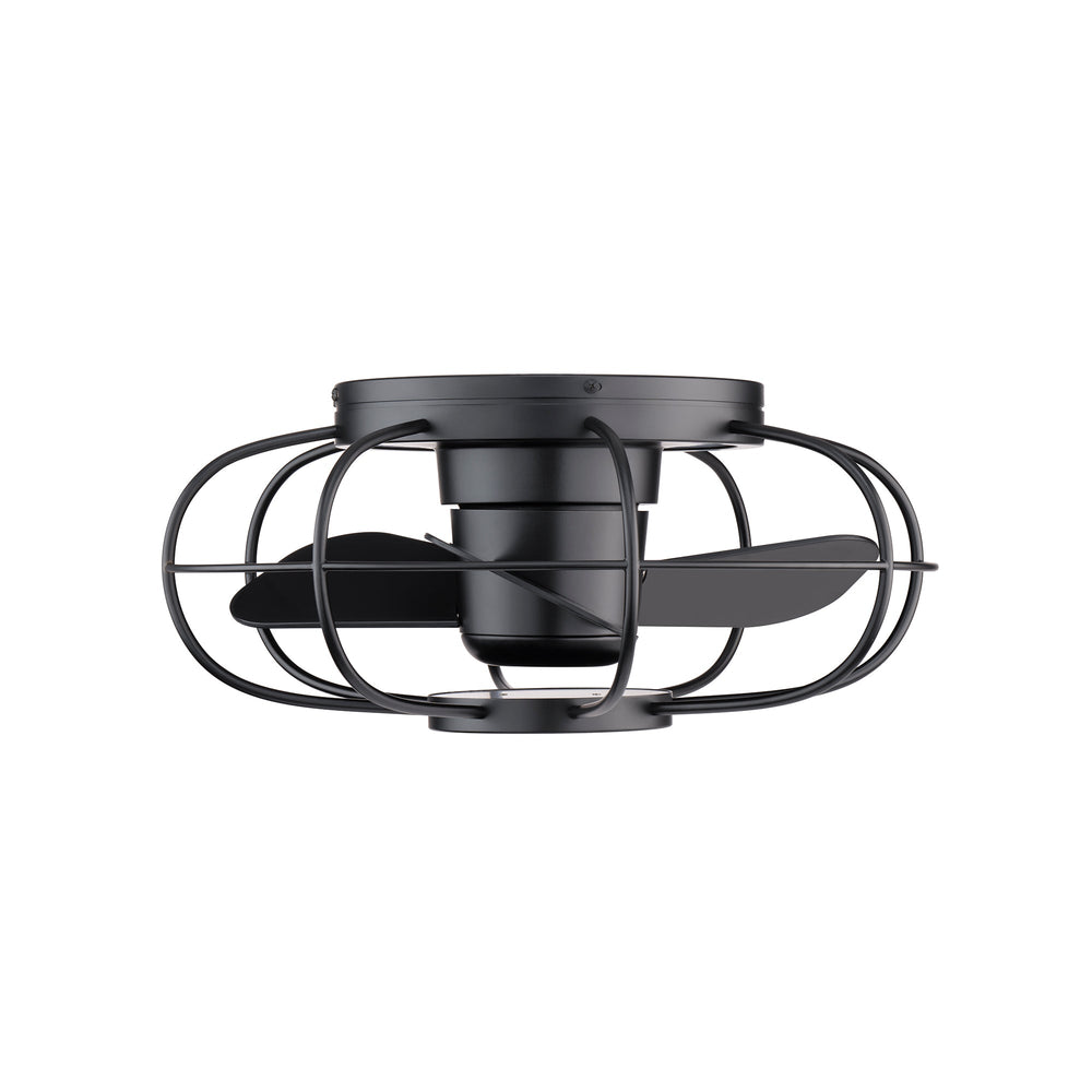 ##Antique Hardware## Aella 3-Blade LED Smart Caged Flush Mount Ceiling Fan