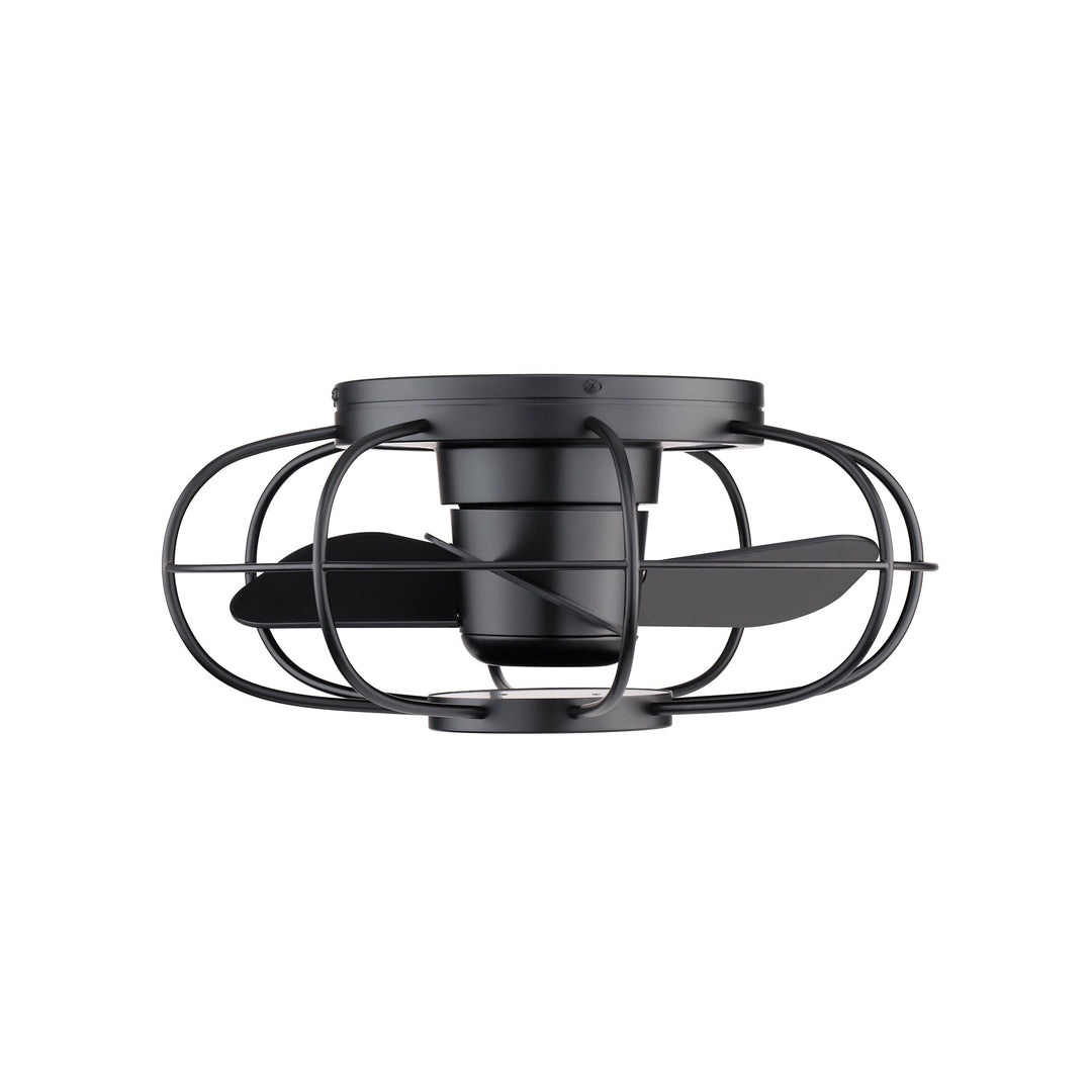##Antique Hardware## Aella 3-Blade LED Smart Caged Flush Mount Ceiling Fan